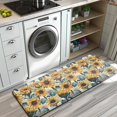 thumbnail image 3 of White Blue Sunflower Pattern Kitchen Rug Mat,Kitchen Runner Rugs Non Skid Washable,Decorative Kitchen Floor Mats for Kitchen,Sink,Laundry,17"x47.2", 3 of 7