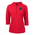 thumbnail image 2 of Women's-Cutter & Buck  Red San Jose Earthquakes Virtue Eco Pique Recycled Half-Zip Pullover Hoodie, 2 of 3