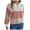 Pink, variant on gbyLJF Half-button Knitted Top for Women Lightweight V-neck Hollowed-out Sweater Multicolored Casual Long Sleeve Pullover Top
