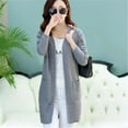 thumbnail image 5 of Korean Fashion 2020 Autumn Knitting Cardigan Women Spring Sweater Sections And Long V-Neck Full Sleeve Wool Slim Tight Bottoming, 5 of 6