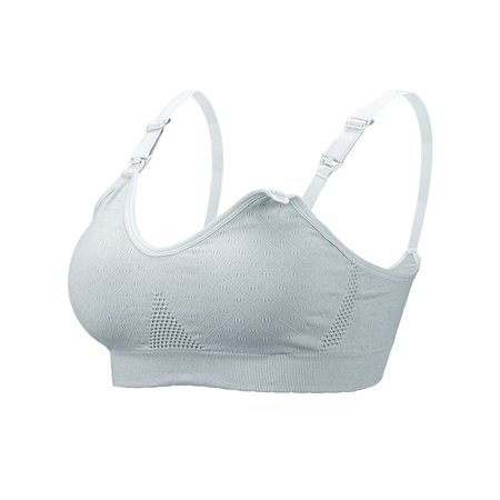 

Wireless Bras with Support and Lift Maternity Seamless Front Buckle Breastfeeding with Pads Women s Minimizer Bra Blue XL