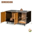 thumbnail image 7 of Infans Cat Litter Box Enclosure Cat Washroom Hidden Litter Box Enclosure Coffee, 7 of 7