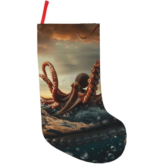 Spider Tarantula and Starry Sky Christmas Stockings, Large 18 Inch Xmas Stockings for Holiday Party Gift Giving Family Fireplace Christmas Tree Decorations