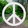 thumbnail image 1 of Peace Sign Symbol Vinyl Transfer Decal Sticker for Laptop/Car/Truck/Window/Bumper (Matte White, 10in x 10in), 1 of 4