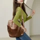 thumbnail image 4 of Mochilas de moda con bolsillos con solapa sólida 2024, bolsos sencillos de PU de alta calidad para mujeres, mochilas con compartimentos interiores de gran capacidad, 4 of 5