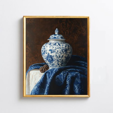 Chinoiserie Ginger Jar Vintage Decor Wall Art Unframed Paper Print