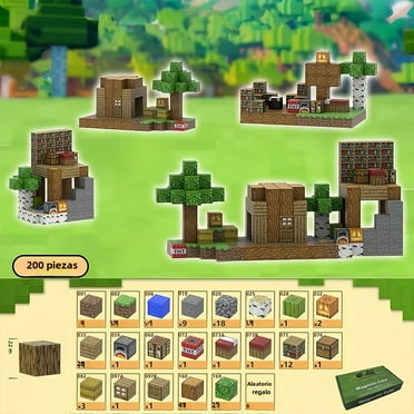 Build Your Own Minecraft World: Magnetic 3D Construction Kit with Storage Case