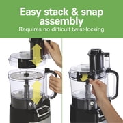 Hamilton Beach 10 Cup Food Processor and Chopper with Stack & Snap Design and Extra Large Chute, Black
