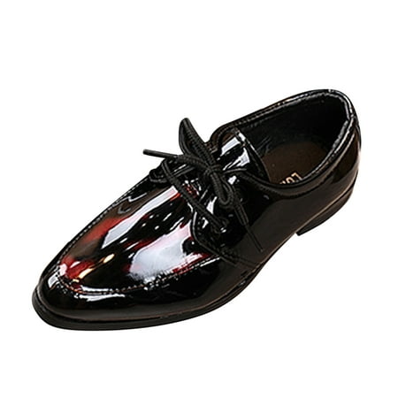 

Boys Leather Shoes England Style Non-Slip Soft Sole Comfy School Party Shoes For Boys Size 25;5.5-6 Y