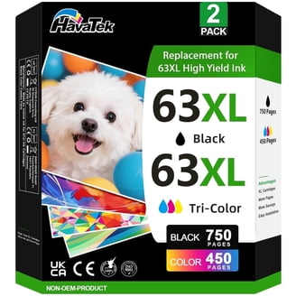HP 63XL High Yield Ink Cartridge, Black and Tri-Color, Cyan