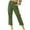 Army Green, variant on SwiftWear Women's High-Waisted Capris Adjustable Button Waist & Streamlined Cut | Casual Comfort Essential​