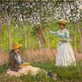 thumbnail image 2 of Monet, Claude 12x12 Black Modern Framed Museum Art Print Titled - In the woods at Giverny 1887, 2 of 4