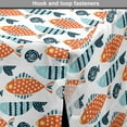 thumbnail image 4 of Fish Dog Crate Cover, Pattern with Marine Cartoon Animal, Easy to Use Pet Kennel Cover Small Dogs Puppies Kittens, 7 Sizes, White Blue Grey Orange, by Ambesonne, 4 of 6