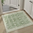 thumbnail image 3 of BERTHMEER 2'x3' Small Area Rugs for Kitchen Bedroom Entryway Dorm Entrance Bathroom Vintage Non Slip Washable Traditional Oriental Rugs,Light Green, 3 of 6