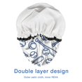 thumbnail image 4 of Shower Caps,Blue Baseball Bats and Balls Pattern Waterproof Shower Cap for Women 4 Pieces,Double Reusable Hair Cover for Shower PEVA Elastic Stretch Hem, 4 of 7