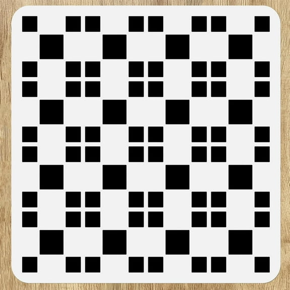 Reusable Plaid Stencil Art Craft Checkerboard Templates DIY Stencil Template for Painting on Wood Wall Canvas Furniture Floor Fabric DIY Crafts Home Decor11.8"x11.8"/30x30cm