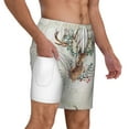 thumbnail image 2 of Kdxio Classy Deer Print Men'S Swim Trunks With Compression Liner 7 Inch Inseam Quick Dry Swim Shorts, 2 of 7