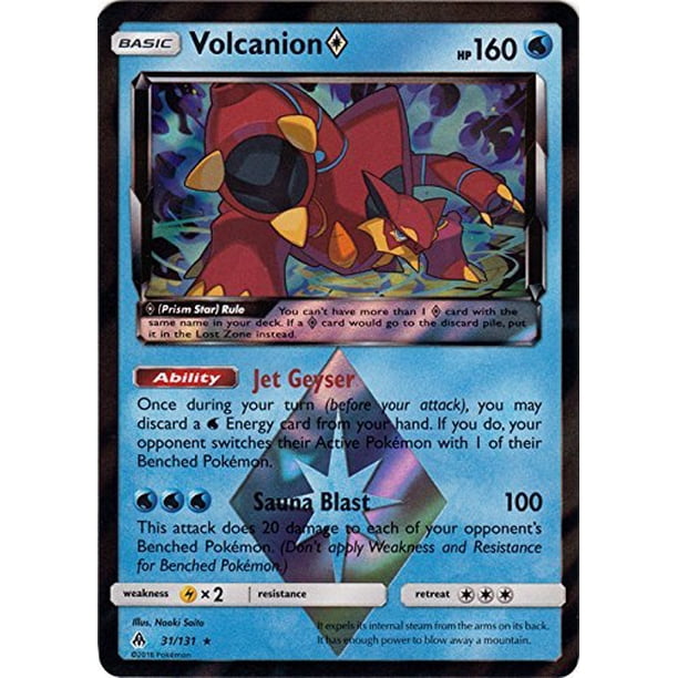 Volcanion Prism Star 31 131 Holo Rare Forbidden Light Walmart Com Walmart Com