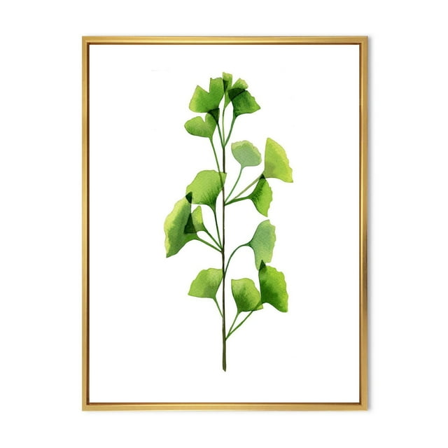 Designart Feuillage des plantes de champ vert ART MURAL À CADRE FLOTTÉ