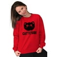 thumbnail image 4 of Cattitude Funny Cat Ladies Pet Lovers Women Plus Size Sweatshirt Brisco Brands 2X, 4 of 6