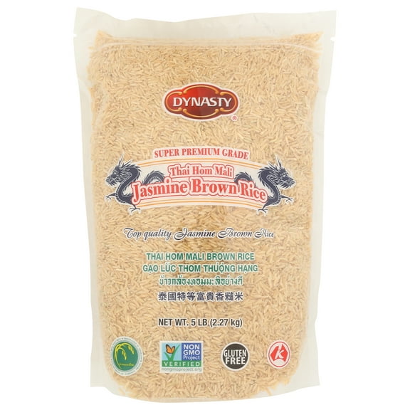 (3 Pack) Dynasty Jasmine Brown Rice, 5 lb