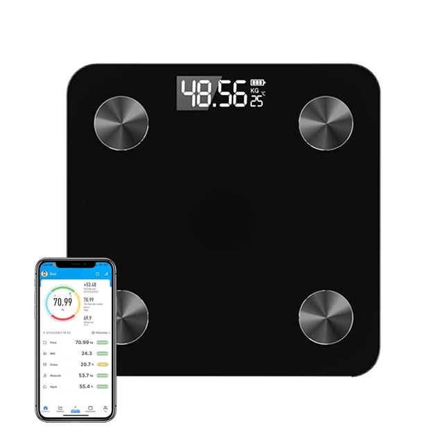 GGTT Bascula Digital Corporal y Muscular, Balanza Inteligente, Conexión via Bluetooth al App, Pesos