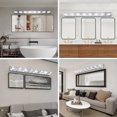 thumbnail image 6 of Miniyam LED Bathroom Vanity Light , Modern 8-Light Chrome Acrylic Wall Lighting Fixtures over Mirror, 6 of 7