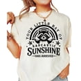 thumbnail image 3 of Your Little Ray of Sarcastic Sunshine Has Arrived Shirt for Women Funny Raccoon Graphic Tee Ivory Shirt Adult Large, 3 of 4