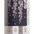 thumbnail image 5 of Spring Cherry Flowers Sheer Curtains 63 Inch Length 2 Panels Set, Pink Floral Blossom Vintage Black Voile Window Treatment Rod Pocket Curtains Sheers Drapes for Bedroom/Living Room/Kitchen 52x"63"x2, 5 of 7