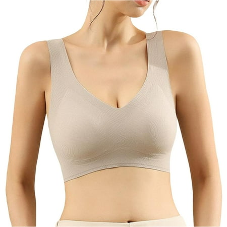 Dndif Clearance! Minimizer Bras For Women Underwear Women s Wide Straps Without Ring Gathered To Collect Side Breasts Large Size Tank Top Non Marking Bra Full Coverage Bras For Women Gray XXXL