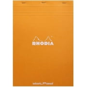 EXACLAIR Rhodia Staplebound Notepad - Dot Grid 80 sheets - 8 1/4 x 11 3/4 - Orange Cover