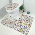 thumbnail image 2 of Baseball Football Pattern Bathroom Rugs Sets 3 Piece,Toilet Cover Set,Absorbent Non Slip Bathroom Mats Sets with U-Shaped Contour Rug Toilet Rug Set, 2 of 5