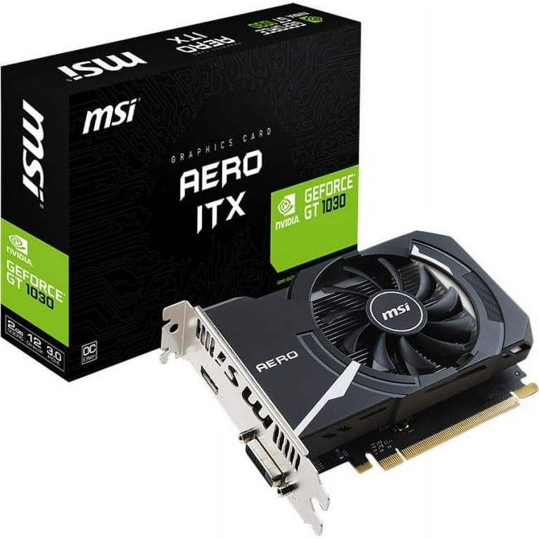 MSI GT 1030 AERO ITX 2G OC NVIDIA PCI E Graphic Card Walmart