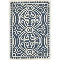 thumbnail image 6 of SAFAVIEH Cambridge Leslie Geometric Wool Area Rug, Navy Blue/Ivory, 4' x 6', 6 of 10