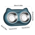 thumbnail image 4 of Slow Feeder Dog Bowls,Puppy Bowls,Stainless Steel Food and Water Bowl Set 3 in 1 No Spill Waterproof Silicone Pet Food Mat Puppy Feeding Station for Large Medium Small Breed Non Slip Metal Dish Tray, 4 of 7