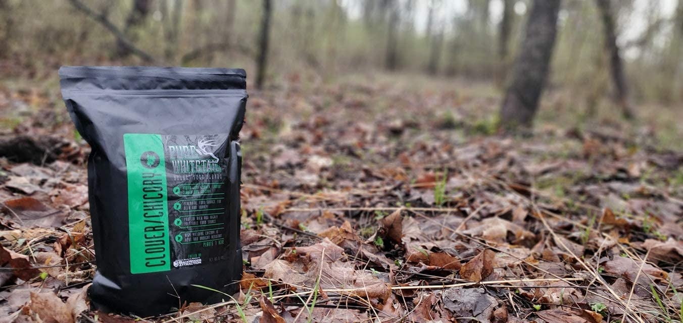 Pure Whitetail Clover and Chicory Perennial Deer Food Plot Seed, 5 lb Bag Plants 1 Acre