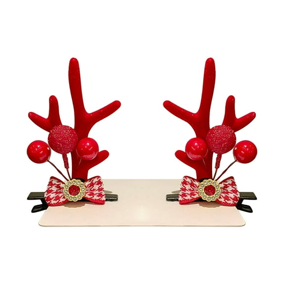 DagobertNiko Christmas Reindeer Antlers Headband Hairpins Hairbands Girls Beauty Headdresses Pine Cone Hair Accessories Cute Reindeer Christmas Hair Clips
