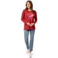 thumbnail image 2 of Valentine’s Women's Graphic T-Shirt with Long Sleeves, by Way to Celebrate, Sizes S-3XL, 2 of 6