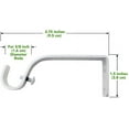 thumbnail image 3 of Curtain Rod Brackets, White, Set of 2, Premium Steel Cafe Rod Bracket for Walls, Curtain Rod Holder, 3 of 4