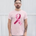 thumbnail image 3 of Tee Hunt Butterflies Ribbon T-Shirt Breast Cancer Awareness Hope Men's Tee, Light Pink, 4X-Large, 3 of 5