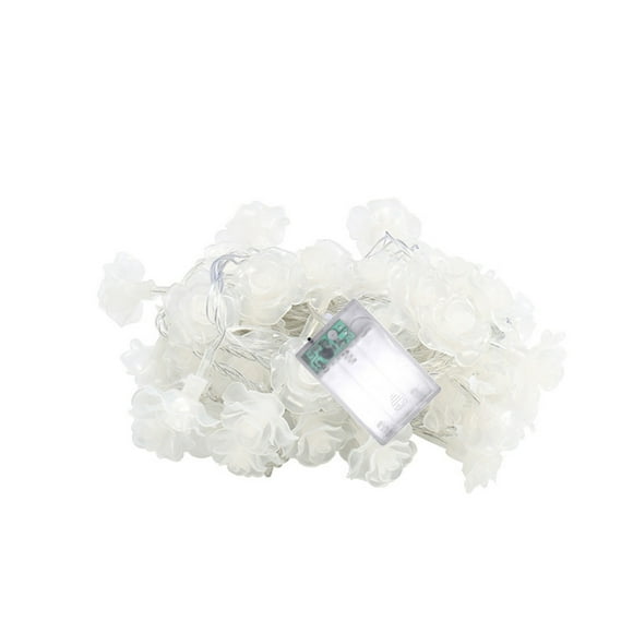 Luces LED de tira alimentadas por pilas - Luces cálidas de sakura blanca de 5 pies 10 para fiestas, jardín, patio y decoración del hogar