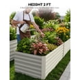 thumbnail image 3 of 6 x 3 x 2 ft Galvanized Raised Garden Bed Kit, Heavy-Duty Deep Root Metal Planter Box for Vegetable Gardens & Herb Beds, Weatherproof 269 Gallon Capacity, Tool-Free Easy Assembly, Beige, 3 of 6