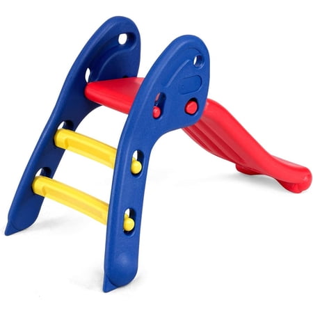 3-in-1 Toddler Slide, Folding Slide with Ladder, Slipping Slide Climber Playset for Indoor Outdoor Playground, Kids Slide Set and Climbing Toys for Toddlers Age 2-4