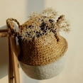 thumbnail image 3 of Rovga Seagrass Wicker Basket Flower Pot Folding Basket Dirty Basket WH, 3 of 9