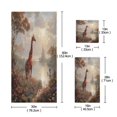 thumbnail image 3 of 3 Piece Bath Towels Set Bath Towel, Hand Towel and Face Towel for Bathroom, Gym, Hotel Oil Painting Of Giraffe, 3 of 8