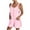 Pink, variant on Womens Summer Jumpsuit Short Summer Casual Button Shorts Button Overalls for Women Pink