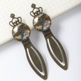 thumbnail image 3 of Map section Vintage Copper Crown-Shaped Bookmarks: Stainless Steel Material, Gift for Book Lovers - Includes 2 Bookmarks!, 3 of 5