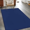 thumbnail image 3 of Navy Blue Pure Color Area Rugs Collection 2.7'x5', Aesthetics Contemporary Luxury Non Slip Indoor Rectangle Throw Runner Rug Floor Mat Carpet for Living Room Dining Table Bedroom Nursery, 3 of 9