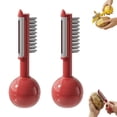 thumbnail image 1 of 2 in 1 Stainless Steel Fruit Peeler, Plastic Peeling Tool, Vegetable Peeler With Brush for Cooking Camping Kitchen Fast Peeling Tool, 1 of 7