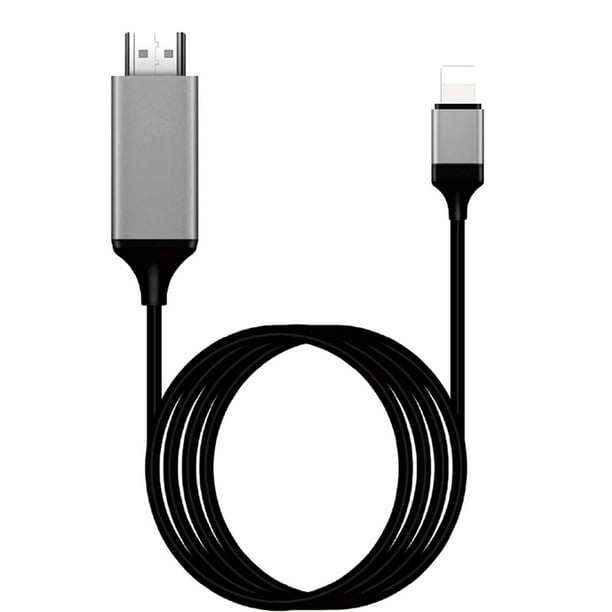 Cable de datos Cable adaptador compatible con HDMI para convertidor de iOS iPhone iPad a TV 2K 60Hz Tmvgtek Nuevos Originales Walmart en linea